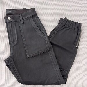 Never worn coated denim jogger